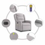 Sillón de masaje eléctrico reclinable elevable tela gris nube en Sillones | Comprar online en Foru.es