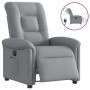Sillón reclinable eléctrico tela gris claro en Sillones | Comprar online en Foru.es