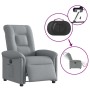 Sillón reclinable eléctrico tela gris claro en Sillones | Comprar online en Foru.es