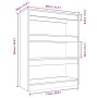 Estantería/divisor madera contrachapada negro 80x30x103 cm de vidaXL, Librerías y estanterías - Ref: Foro24-811701, Precio: 6...