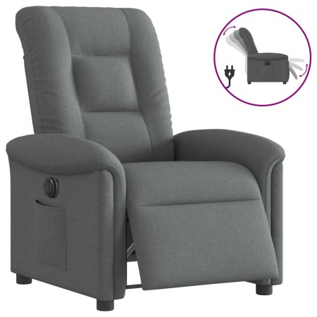 Sillón reclinable eléctrico de tela gris oscuro en Sillones | Comprar online en Foru.es