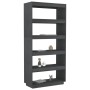 Estantería/divisor de espacios pino gris 80x35x167 cm de vidaXL, Librerías y estanterías - Ref: Foro24-810896, Precio: 87,50 ...