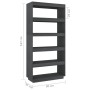 Estantería/divisor de espacios pino gris 80x35x167 cm de vidaXL, Librerías y estanterías - Ref: Foro24-810896, Precio: 87,50 ...