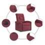 Sillón reclinable eléctrico tela rojo tinto en Sillones | Comprar online en Foru.es