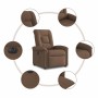 Sillón reclinable eléctrico de tela marrón en Sillones | Comprar online en Foru.es