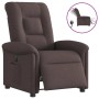Sillón reclinable eléctrico tela marrón oscuro en Sillones | Comprar online en Foru.es