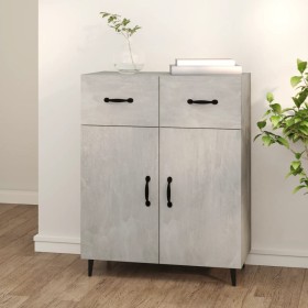 Aparador de madera de ingeniería gris hormigón 69,5x34x90 cm de vidaXL, Aparadores - Ref: Foro24-812199, Precio: 86,22 €, Des...