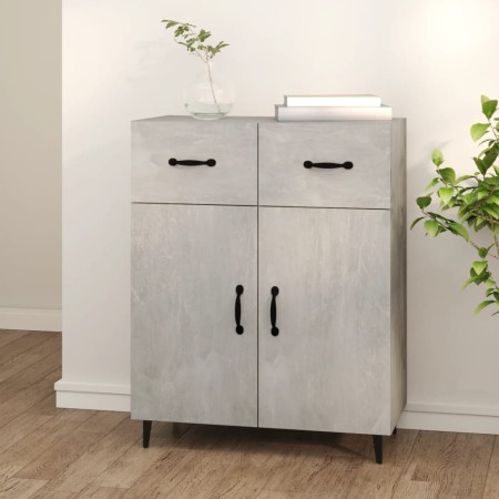 Aparador de madera de ingeniería gris hormigón 69,5x34x90 cm de vidaXL, Aparadores - Ref: Foro24-812199, Precio: 86,22 €, Des...