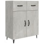 Aparador de madera de ingeniería gris hormigón 69,5x34x90 cm de vidaXL, Aparadores - Ref: Foro24-812199, Precio: 86,22 €, Des...