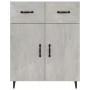 Aparador de madera de ingeniería gris hormigón 69,5x34x90 cm de vidaXL, Aparadores - Ref: Foro24-812199, Precio: 86,22 €, Des...