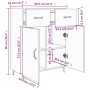 Aparador de madera de ingeniería gris hormigón 69,5x34x90 cm de vidaXL, Aparadores - Ref: Foro24-812199, Precio: 86,22 €, Des...