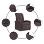 Sillón reclinable eléctrico tela marrón oscuro en Sillones | Comprar online en Foru.es