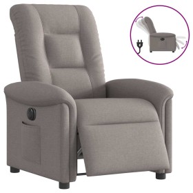 Sillón reclinable eléctrico tela gris taupé en Sillones | Comprar online en Foru.es