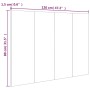 Cabecero de cama madera contrachapada Sonoma 120x1,5x80 cm de vidaXL, Cabeceros y pies de cama - Ref: Foro24-811028, Precio: ...