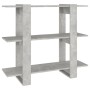 Estantería/divisor de espacios gris hormigón 100x30x87 cm de vidaXL, Librerías y estanterías - Ref: Foro24-811551, Precio: 41...