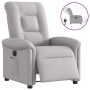 Sillón reclinable eléctrico de tela gris nube en Sillones | Comprar online en Foru.es