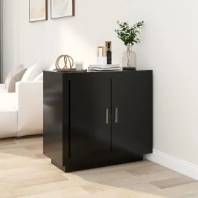 Aparador de madera contrachapada negro 80x40x75 cm de vidaXL, Aparadores - Ref: Foro24-811818, Precio: 88,20 €, Descuento: %