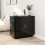 Aparador de madera contrachapada negro 80x40x75 cm de vidaXL, Aparadores - Ref: Foro24-811818, Precio: 89,32 €, Descuento: %