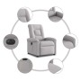 Sillón reclinable eléctrico de tela gris nube en Sillones | Comprar online en Foru.es