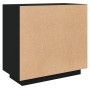 Aparador de madera contrachapada negro 80x40x75 cm de vidaXL, Aparadores - Ref: Foro24-811818, Precio: 89,32 €, Descuento: %