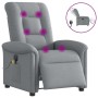 Sillón reclinable de masaje eléctrico tela gris claro en Sillones | Comprar online en Foru.es