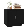 Aparador de madera contrachapada negro 80x40x75 cm de vidaXL, Aparadores - Ref: Foro24-811818, Precio: 89,32 €, Descuento: %