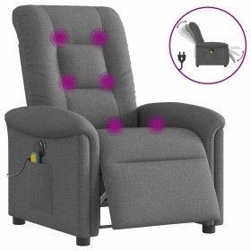 Sillón reclinable de masaje eléctrico tela gris oscuro en Sillones | Comprar online en Foru.es