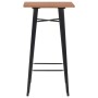 Mesa alta de bar negra madera maciza de pino acero 60x60x108 cm en Mesas de comedor | Comprar online en Foru.es