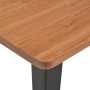 Mesa alta de bar negra madera maciza de pino acero 60x60x108 cm en Mesas de comedor | Comprar online en Foru.es