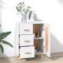 Aparador de madera contrachapada blanco 69,5x34x90 cm de vidaXL, Aparadores - Ref: Foro24-812222, Precio: 87,75 €, Descuento: %