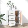 Aparador de madera contrachapada blanco 69,5x34x90 cm de vidaXL, Aparadores - Ref: Foro24-812222, Precio: 86,97 €, Descuento: %
