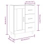 Aparador de madera contrachapada blanco 69,5x34x90 cm de vidaXL, Aparadores - Ref: Foro24-812222, Precio: 87,75 €, Descuento: %
