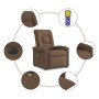 Sillón reclinable de masaje eléctrico tela marrón en Sillones | Comprar online en Foru.es