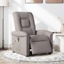 Sillón reclinable de masaje eléctrico tela gris taupe en Sillones | Comprar online en Foru.es