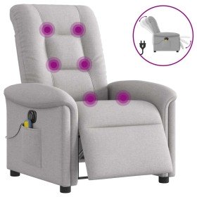 Sillón reclinable de masaje eléctrico tela gris nube en Sillones | Comprar online en Foru.es