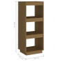 Estantería/divisor de espacios madera pino marrón miel de vidaXL, Librerías y estanterías - Ref: Foro24-810847, Precio: 42,37...