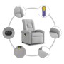 Sillón reclinable de masaje eléctrico tela gris nube en Sillones | Comprar online en Foru.es