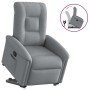 Sillón reclinable elevable de tela gris claro en Sillones | Comprar online en Foru.es