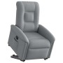 Sillón reclinable elevable de tela gris claro en Sillones | Comprar online en Foru.es