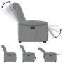 Sillón reclinable elevable de tela gris claro en Sillones | Comprar online en Foru.es
