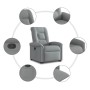 Sillón reclinable elevable de tela gris claro en Sillones | Comprar online en Foru.es