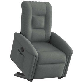 Sillón reclinable elevable de tela gris oscuro en Sillones | Comprar online en Foru.es