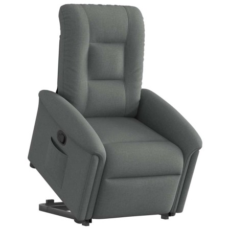 Sillón reclinable elevable de tela gris oscuro en Sillones | Comprar online en Foru.es