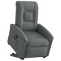 Sillón reclinable elevable de tela gris oscuro en Sillones | Comprar online en Foru.es
