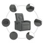 Sillón reclinable elevable de tela gris oscuro en Sillones | Comprar online en Foru.es