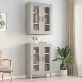 Armario colgante de pared gris hormigón 69,5x34x90 cm de vidaXL, Aparadores - Ref: Foro24-812280, Precio: 67,66 €, Descuento: %