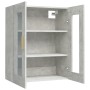 Armario colgante de pared gris hormigón 69,5x34x90 cm de vidaXL, Aparadores - Ref: Foro24-812280, Precio: 69,95 €, Descuento: %