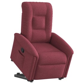 Sillón reclinable elevable tela rojo tinto en Sillones | Comprar online en Foru.es