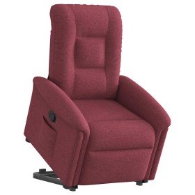 Sillón reclinable elevable tela rojo tinto en Sillones | Comprar online en Foru.es