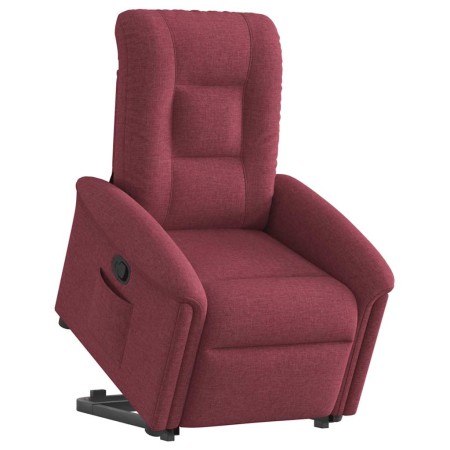 Sillón reclinable elevable tela rojo tinto en Sillones | Comprar online en Foru.es
